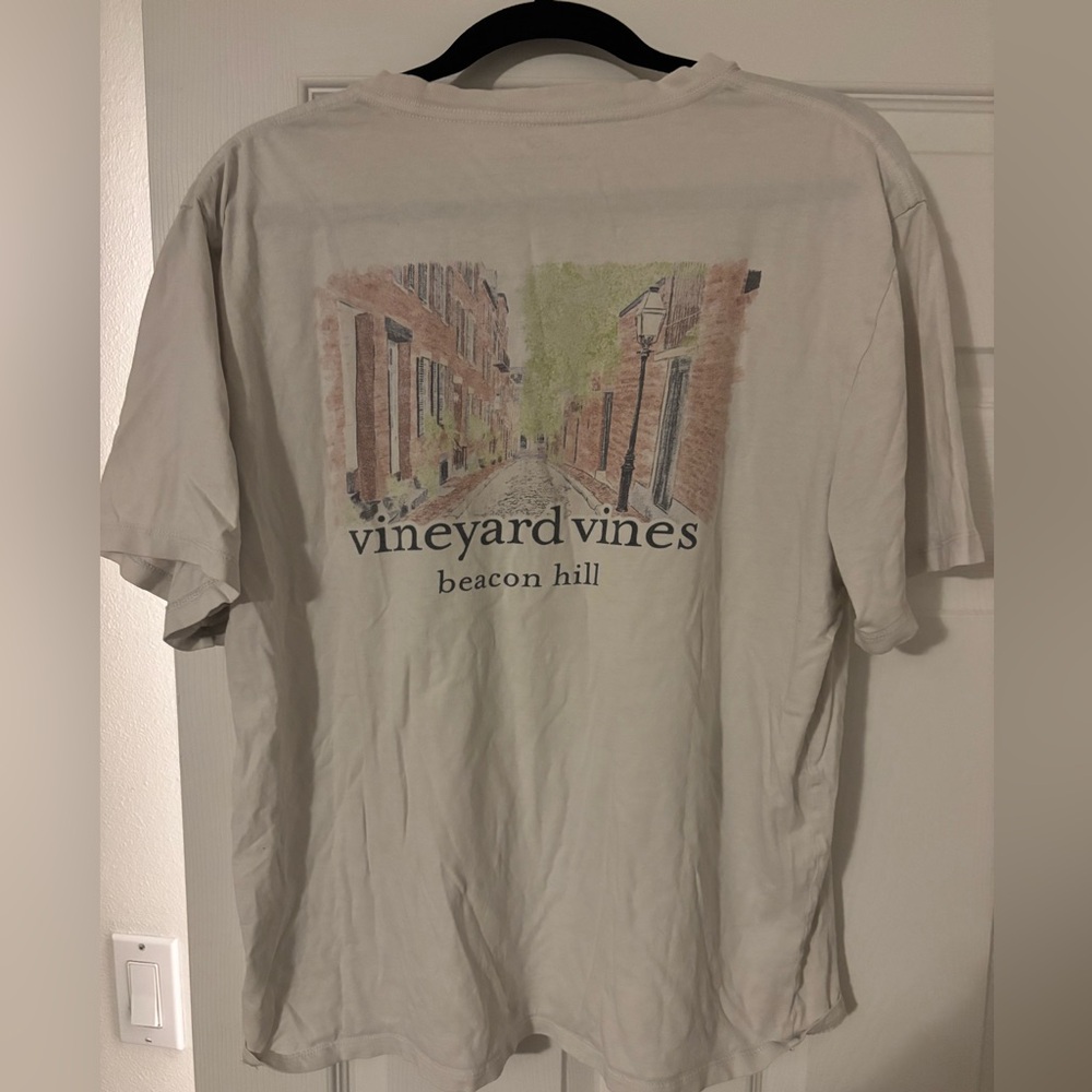 Vineyard Vines White Pocket Tee - Beacon Hill, Boston